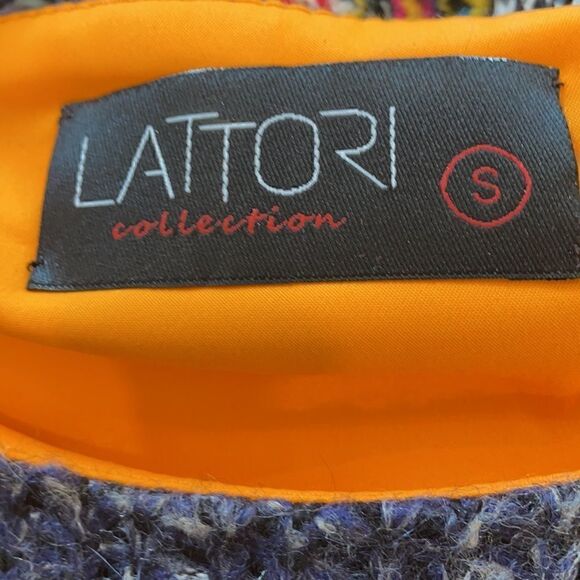 Lattori Blue and Orange Dress Size Small - Picture 3 of 7